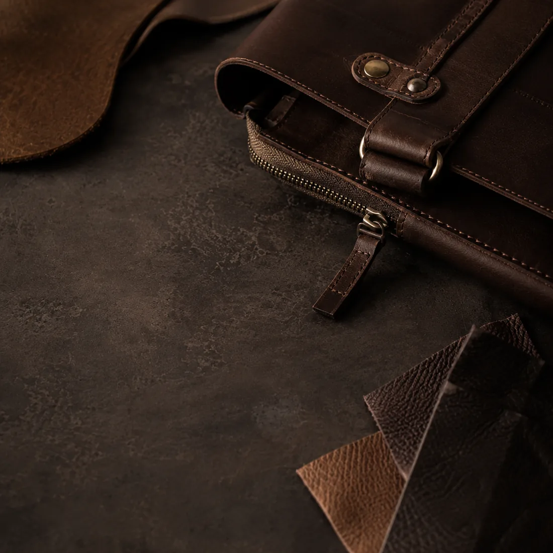 Anonymous leather goods and material detail